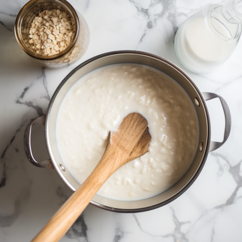 Brown Sugar Cinnamon Oatmeal - Simmer and stir