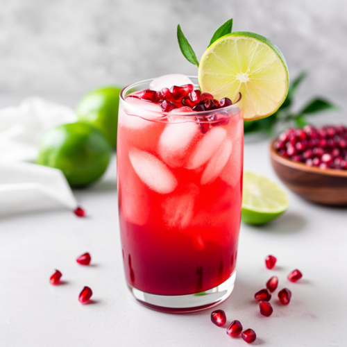 Pomegranate Tequila Spritz - Garnish & Serve