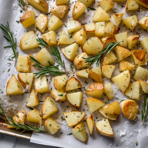 Garlic Rosemary Potatoes - Coat the Potatoes