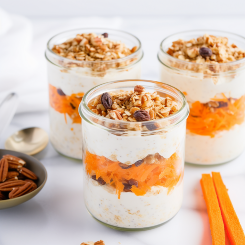 Carrot Cake Overnight Oats - Put in Jars