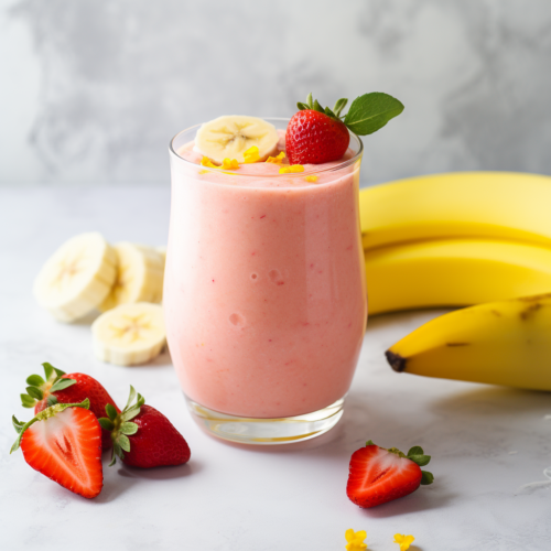 Strawberry Mango Banana Smoothie - Finished Product