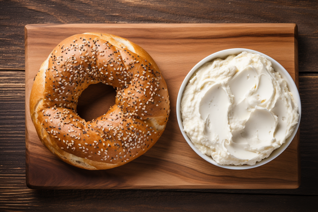 Bagel with cream cheese