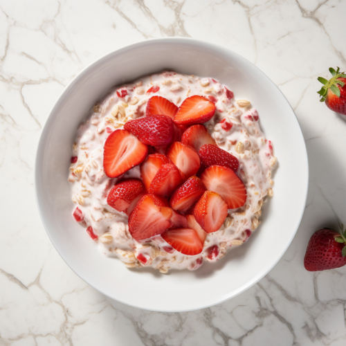 Strawberries and cream oatmeal