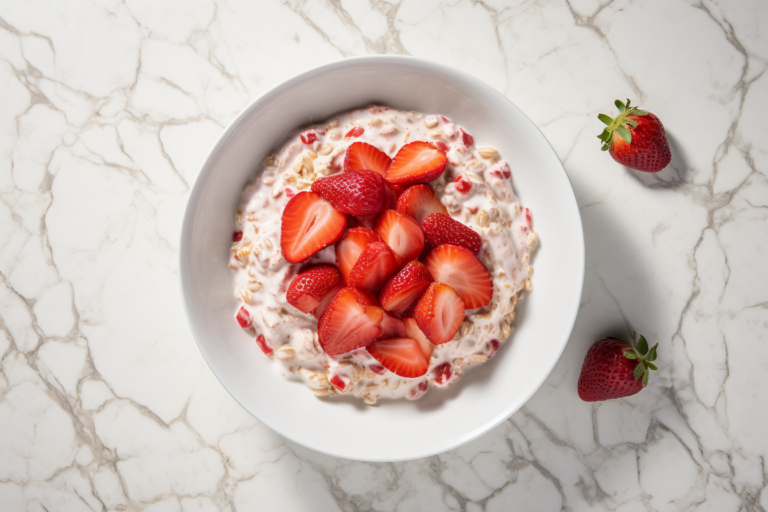 Strawberries and cream oatmeal