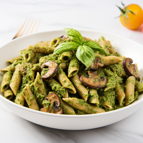 Mushroom Pesto Pasta