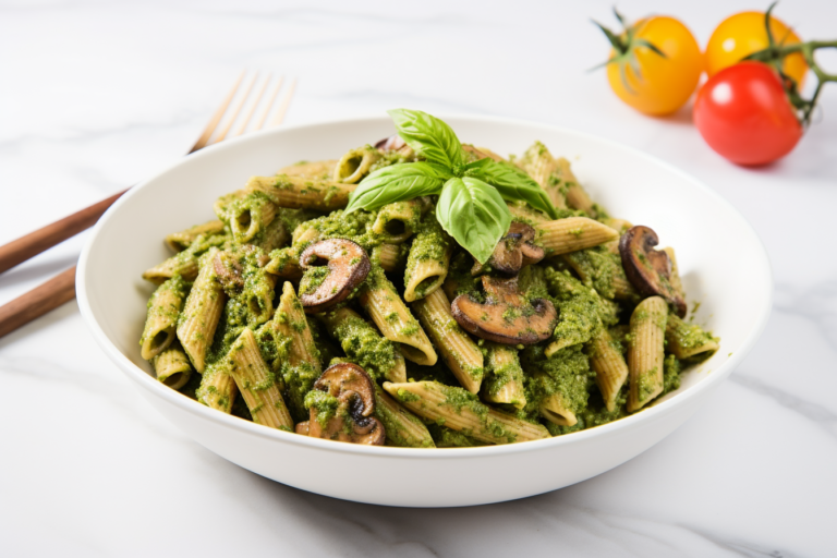 Mushroom Pesto Pasta